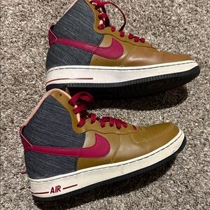 Nike Air High-Tops with Red and Brown Accents. Make an offer!!
